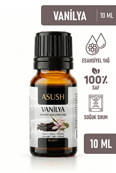 ASUSH Vanilya Esansiyel Yağ 10 ML – Tatlı, Sıcak ve Kalıcı Ortam Kokusu