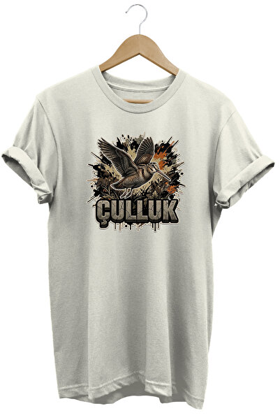 remonz Çulluk Graphic Printed Crew Neck Cotton Hunter Nature T-Shirt