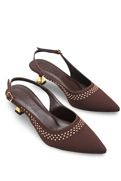 Riccon Mira Amara Women's Pointed Toe Open Back Thin Heeled Shoes 00126002