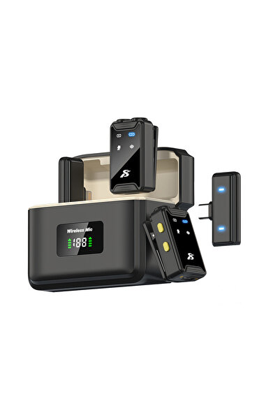 Microcase SX22 Kablosuz Yaka Mikrofonu - Gürültü Engelleme, 50m Mesafe, Type-...