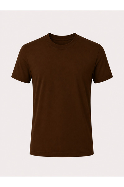 Armine Crew Neck Short Sleeve Bodysuit Brown