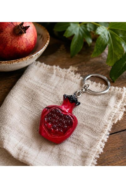 Hd Marketim Pomegranate Keychain Handmade Decorative Bag Ornament – Epoxy Red Keychain