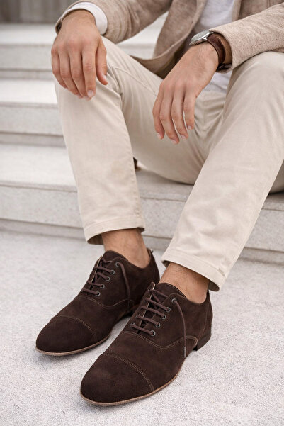 bitangosu Men's Dark Brown Nubuck Lace-Up Classic, Ballroom, Tango, and Dance...