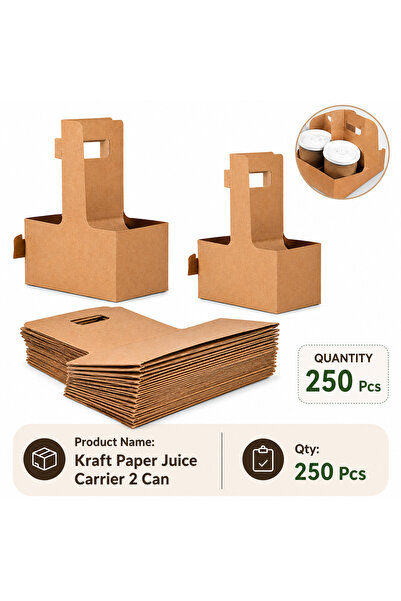 PAPER KRAFT JUICE CARRYER 2 CAN BN ( 1X250) PCS