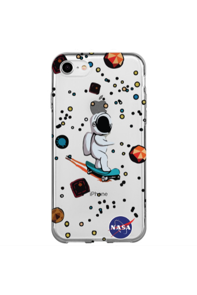 Other Apple iPhone SE 2020 Astronaut with skateboard Transparent Silicone TPU...