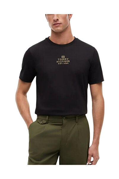 Tommy Hilfiger Ανδρικό T-shirt Μαύρο MW0MW43227-BDS