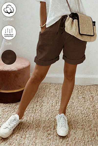 COOL TARZ Women's Comfortable Cut Summer Shorts with Elastic Waist and Pockets