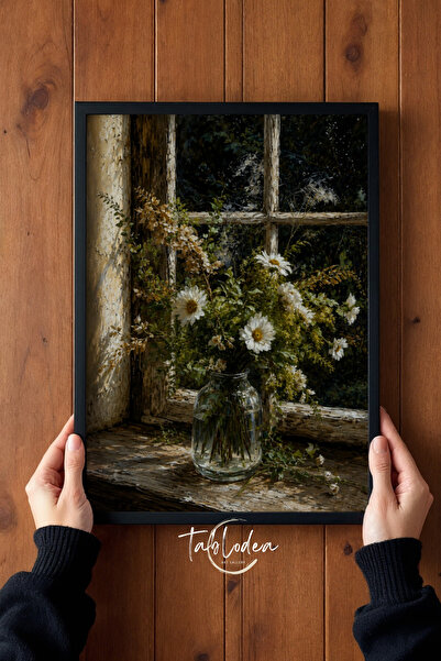 tablodea Pictură în ulei cu aspect vintage cu margarete TD Pinterest Pictură ...