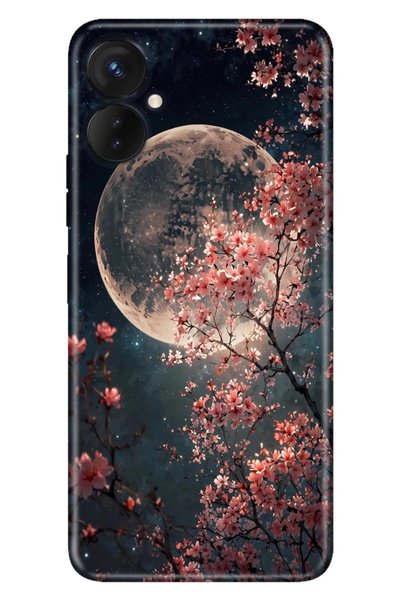 TECNO Spark 9 Pro Kılıf Dolunay Moon Temalı Desenli Darbe Emici Silikon