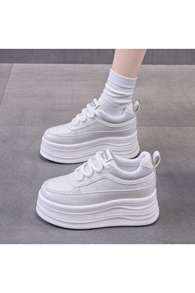ALOGO Sneakers dama cu platforma din piele Ecologica Plze