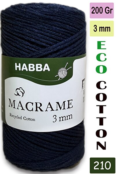 habba respect Habba 3 mm -Premium Cotton Cotton Macrame Cord-Cotton Chain Mac...