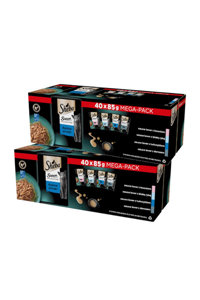 SHEBA Hrană umedă pentru pisici, arome de pește, 80x85g