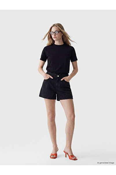 LC Waikiki TexX Store Kalitesi Taşlı Kadın Jean Şort