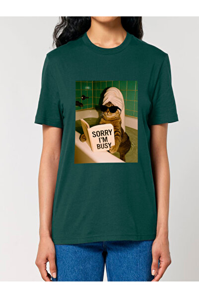 Cu Pisici Tricou din bumbac organic Premium-Sorry, I’m busy, Unisex