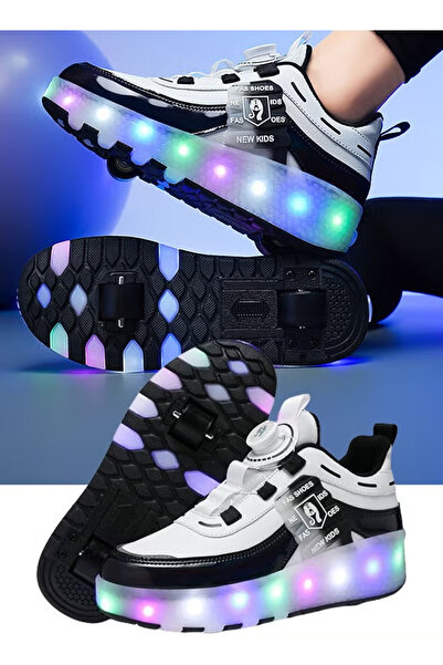 GGEROU Kids Roller Skates Shoes with Lights Kids Skates Sneakers LED Light Up...