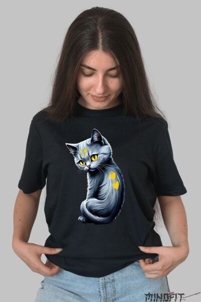 GILDAN Tricou Cu Pisica Draguta