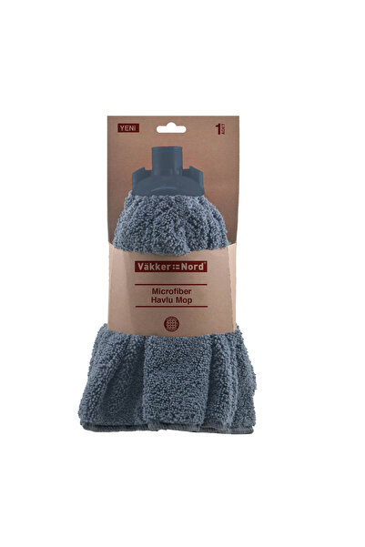 VAKKER NORD Väkker Nord Microfiber Havlu Mop Yedek Başlık Gri - Emici Mikrofi...