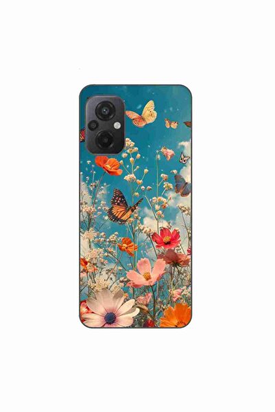 OEM Husa compatibila cu Xiaomi Poco M5 Silicon Gel Tpu Model Flori si Fluturi