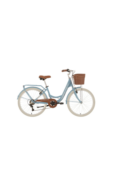 Bisan SORRENTO-S KADIN ŞEHİR BİSİKLETİ 36CM V 24 JANT 7 VİTES BEBE MAVİ SİLVER