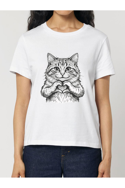 Cu Pisici Tricou din bumbac organic Premium-Fur-ever Love, Femei