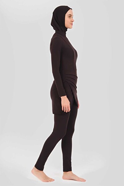 ALFASA Piping Detailed Wrap Skirt Hijab Swimsuit Alf24620