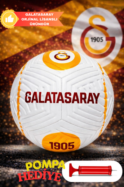 Galatasaray Orjinal Lisanslı Futbol Topu Pompa Hediyeli
