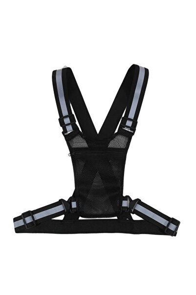 Choice4 Black Reflective Safety Vests Lightweight Adjustable Elastic Vest Jac...