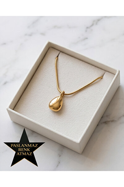 stainles steel 316L Steel Gold Asymmetric Women's Necklace 40 +5 cm Extension