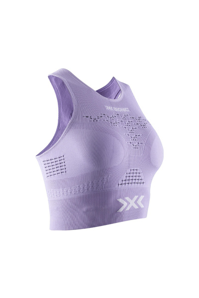 X Bionic Top de damă X-BIONIC Energizer 4.0 Fitness Crop Lavandă-alb strălucitor