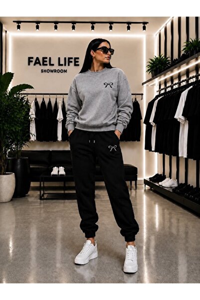 FAEL LİFE SET UNISEX CU GULER LARG ȘI PANTALONI DE TRENING CU IMPRIMEU CU PAN...
