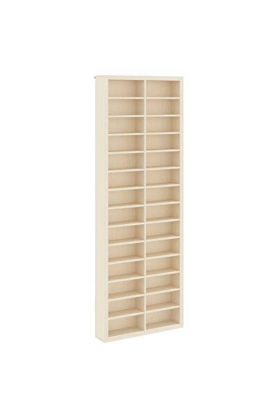 vidaxl Dulap de afișare pe perete Bej 21 x 4,5 x 59 cm Lemn compozit