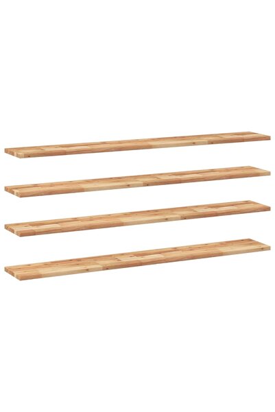 vidaxl Rafturi suspendate 4 buc. 140x20x2cm lemn masiv acacia netratat