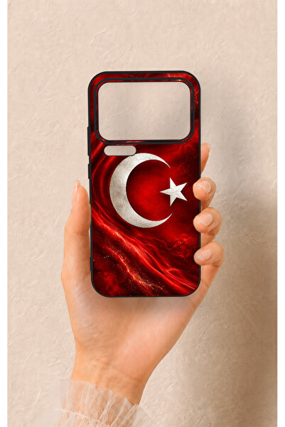 Vip Case Mi 17 Pro Max Uyumlu Türk Bayrağı Desenli Silikon Kılıf