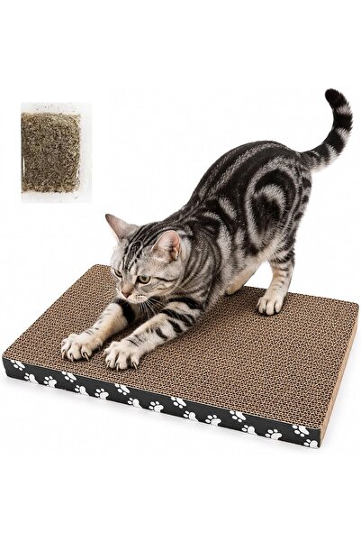 ORVILLA Cat Scratching Board,Indoor Cat Scratcher with Catnip,Resistant to We...