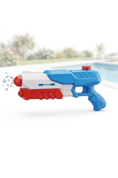PlayZen Pompalı Süper Su Tabancası 30 CM Büyük Boy Yazlık Bahçe Deniz Havuz Oyuncağı