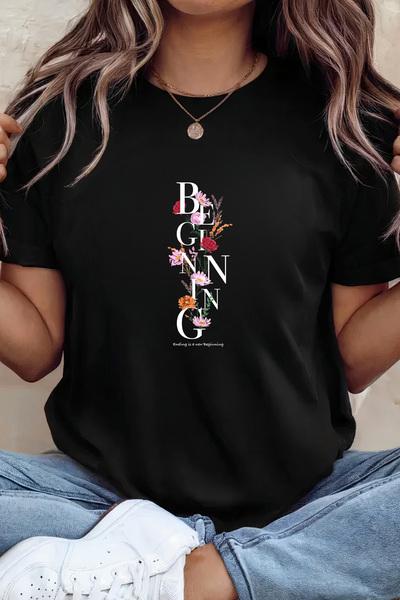 Sarah's Boutique Women's T-shirt – 100% cotton – Rising Bloom