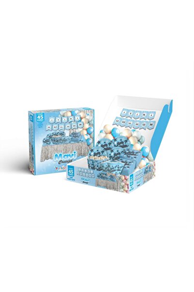 luvissi shelves Happy Birthday Blue Concept Birthday Party Set for 8 People 4...