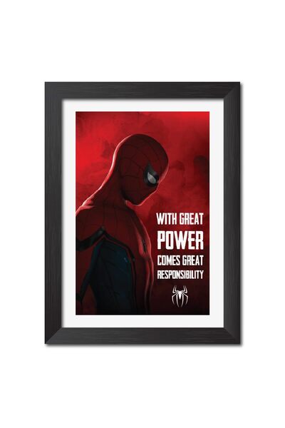 Signtouch Advertising Alayra Spiderman Poster Quote Marvel Comics Poster Fram...