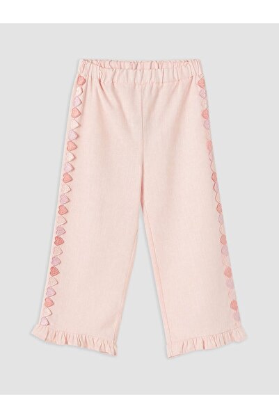 LC Waikiki Lcw Baby Girl's Heart Embroidered Pants