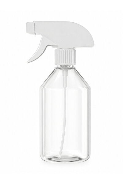 Badem10 500 ml Şeffaf Cam Görünümlü 20 cm Çok Amaçlı Sprey Şişesi Kuaför Bitki Temizlik Püskürtme