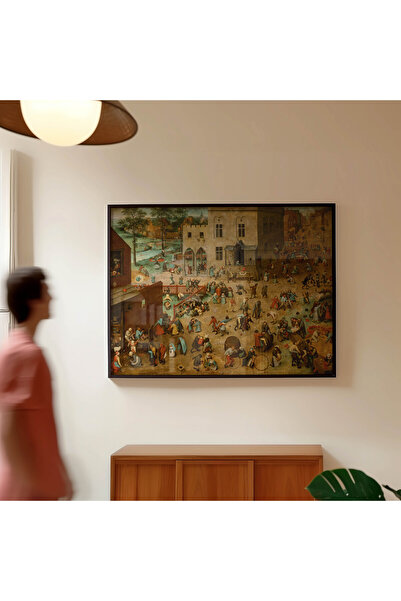 Pegziz Pieter Bruegel Dječje igre Zidna slika - Renesansna umetnost Dekorativ...