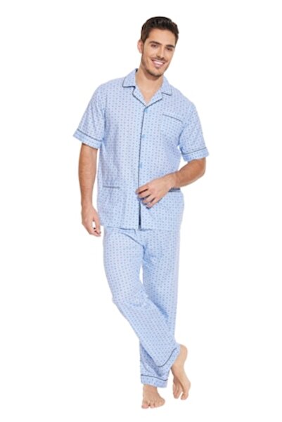 Global Pijamale bărbați, Global, Bumbac, Mânecă scurtă și pantaloni lungi, Mo...