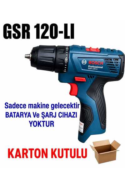 Bosch Gsr 120 Li SOLO Darbesiz Akülü Vidalama (DİKKAT! BATARYA VE ŞARJ ALETİ ...