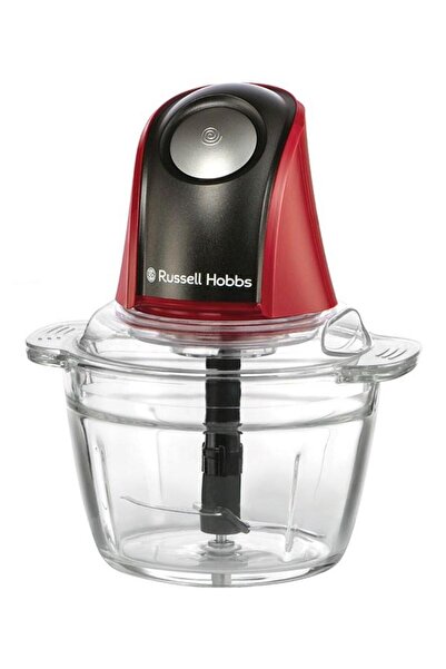 RUSSELL HOBBS Desire 27130-56 Mini Chopper, 200 W, 0.5 L Glass Bowl, Black/Red