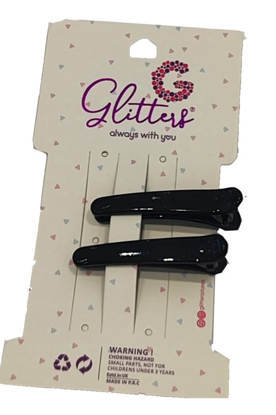 Glitter Glitters 2 Pc Black Strong Clip-Glt2820