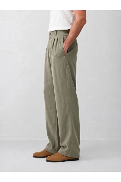 Atelier Old Money Haki Modal Kumaş Pantolon SS7256
