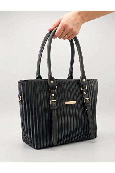 addy Modern Tote Şık Pleat El Ve Omuz Çantası