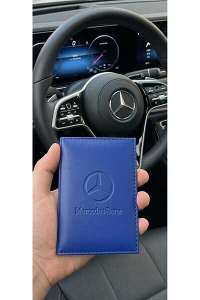 shop Mercedes Logo Baskılı Deri Ruhsat Kılıfı