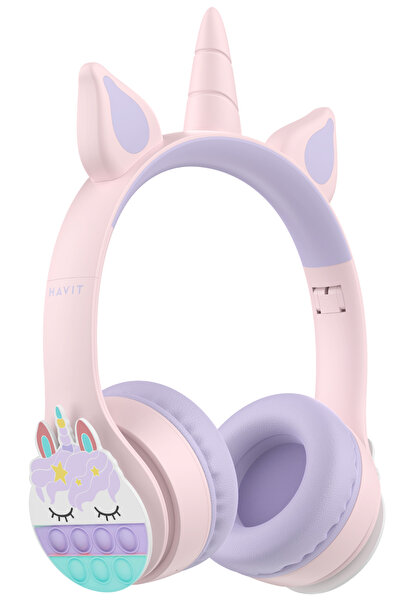 Havit H626BT PRO Bluetooth Çocuk Kulaklığı - 85dB, Bluetooth 5.4, Unicorn Ve Araba Tasarımlı Kulaklık