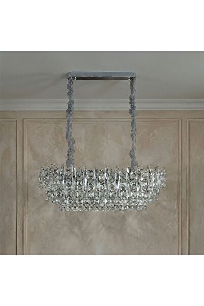 Danube Home Amira Crystal Chandelier 13 Light 85cm Chrome Luxury Ceiling Light